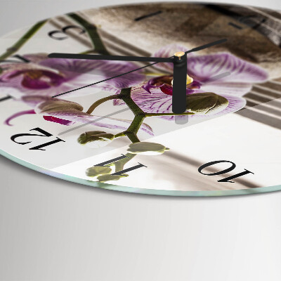 Round wall clock Sand Orchid