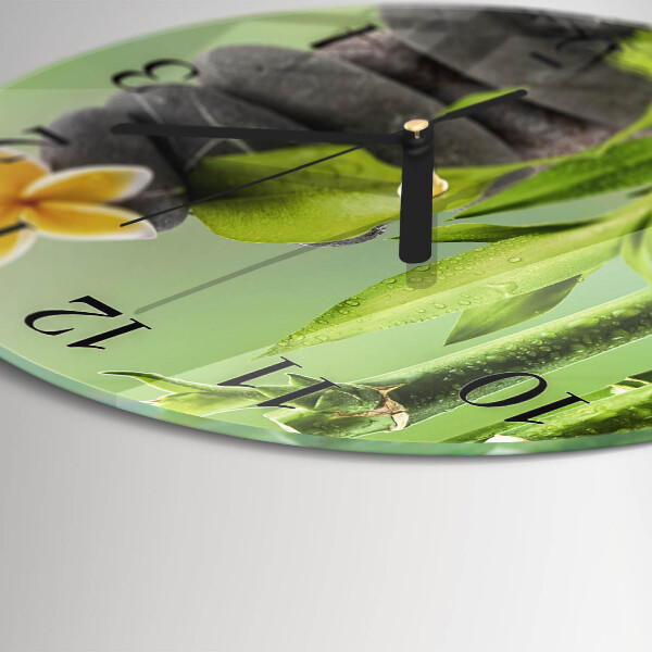 Round wall clock Bamboo Stones
