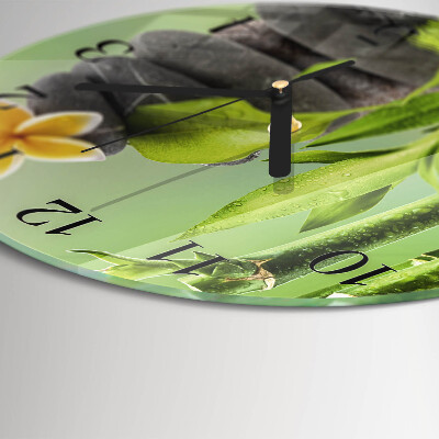 Round wall clock Bamboo Stones