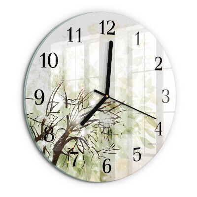 Round wall clock Tree