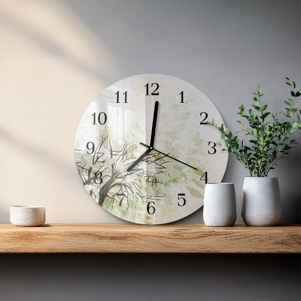 Round wall clock Tree