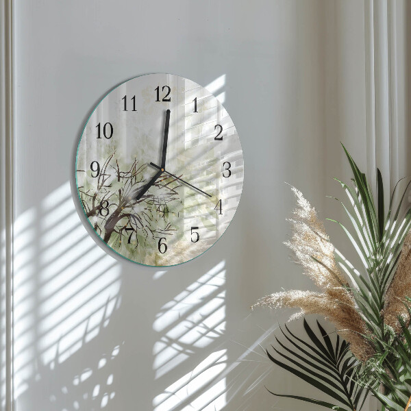 Round wall clock Tree