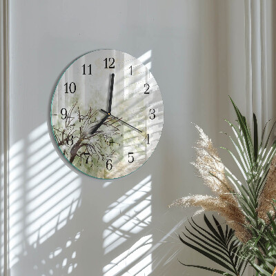 Round wall clock Tree