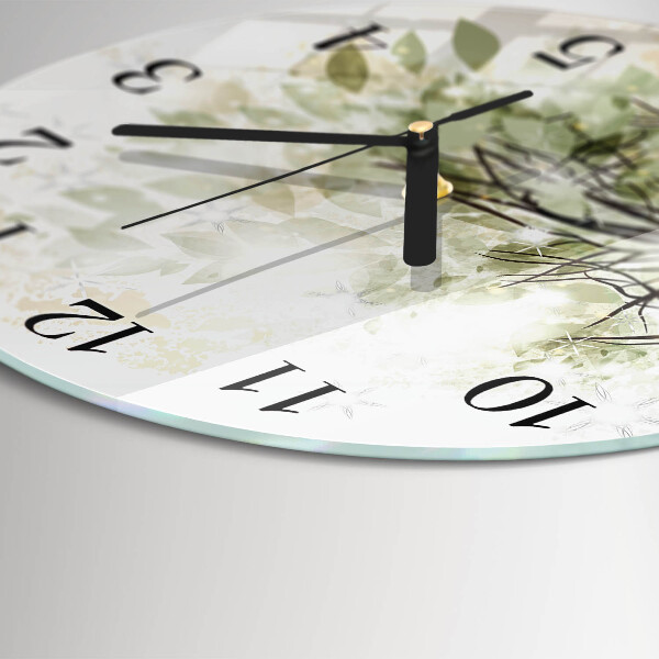 Round wall clock Tree