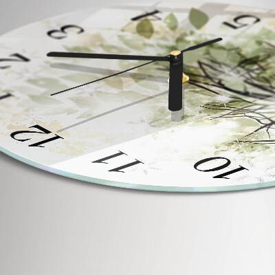 Round wall clock Tree