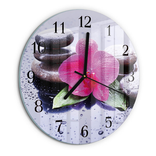 Round wall clock Orchid