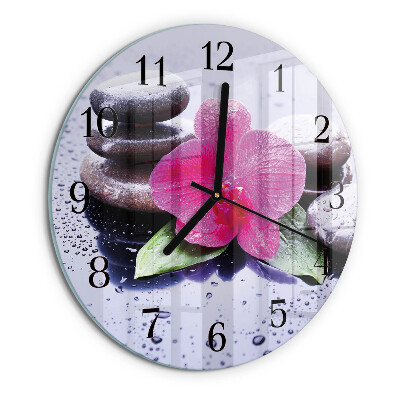 Round wall clock Orchid
