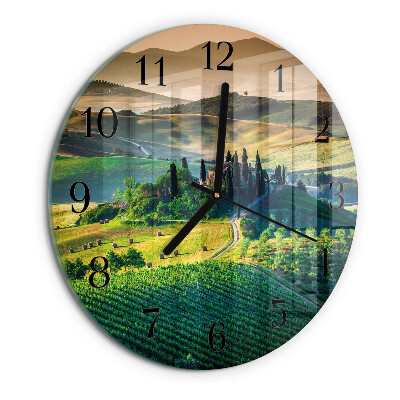 Round wall clock Landscape