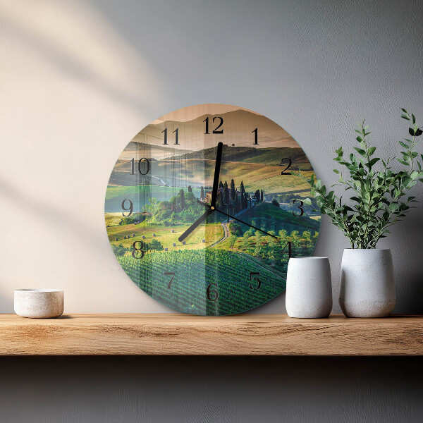 Round wall clock Landscape
