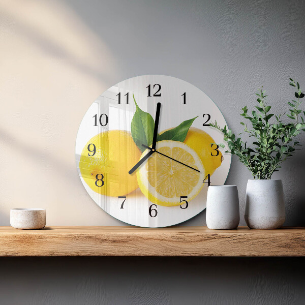 Round wall clock Lemons
