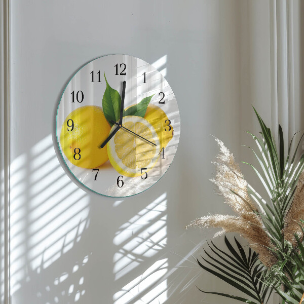 Round wall clock Lemons