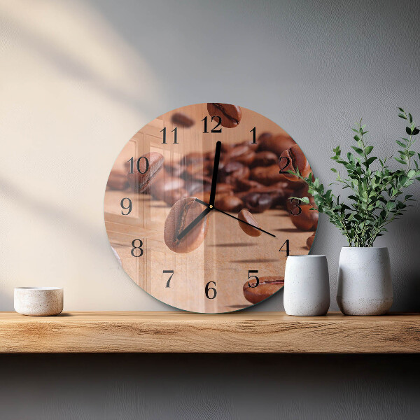 Round wall clock Coffee Beans