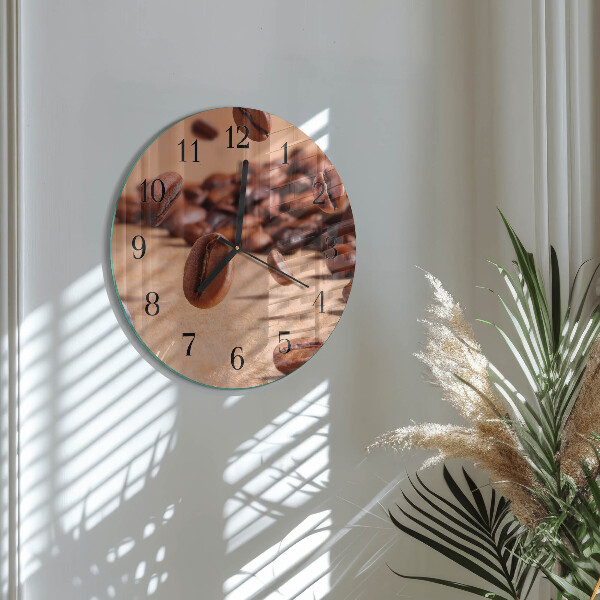 Round wall clock Coffee Beans