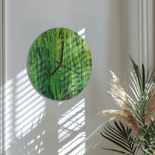 Round wall clock Grass