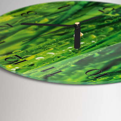 Round wall clock Grass