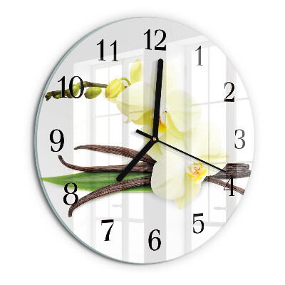 Round wall clock Vanilla Orchid