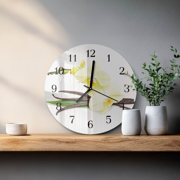 Round wall clock Vanilla Orchid