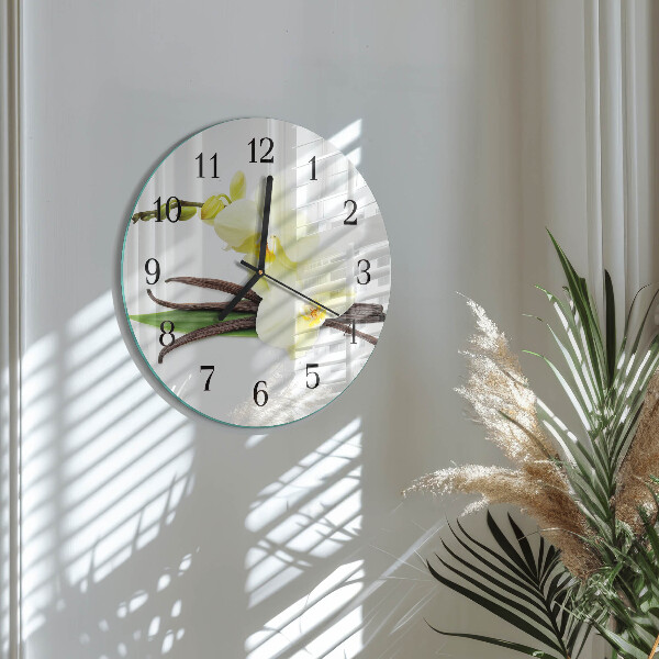 Round wall clock Vanilla Orchid