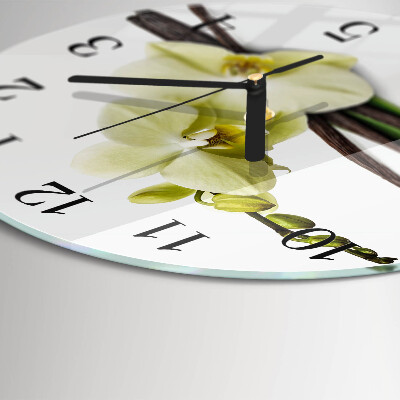 Round wall clock Vanilla Orchid