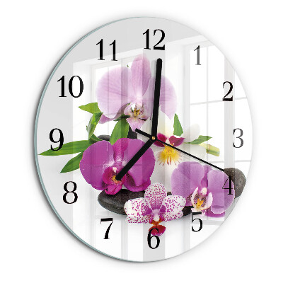 Round wall clock Orchid