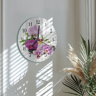 Round wall clock Orchid