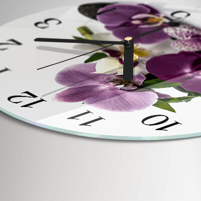 Round wall clock Orchid