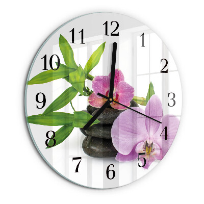 Round wall clock Orchid
