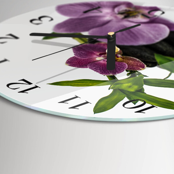 Round wall clock Orchid