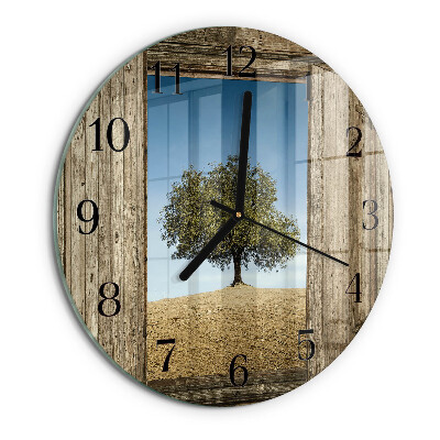Round wall clock Tree