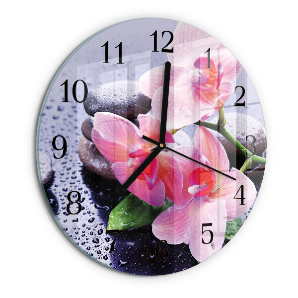 Round wall clock Orchid