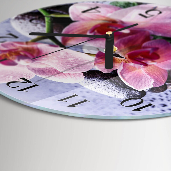 Round wall clock Orchid