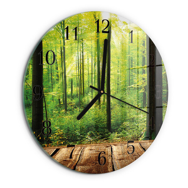 Round wall clock Forest
