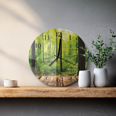 Round wall clock Forest
