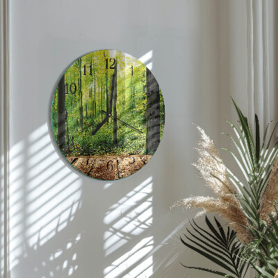 Round wall clock Forest