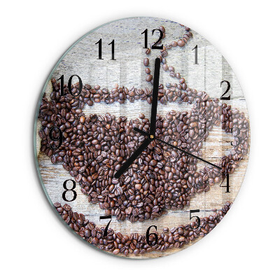 Round wall clock Coffee Beans