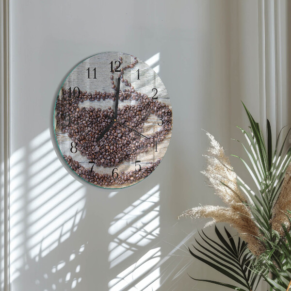 Round wall clock Coffee Beans