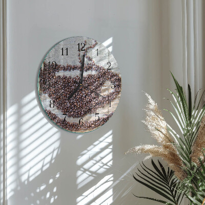 Round wall clock Coffee Beans