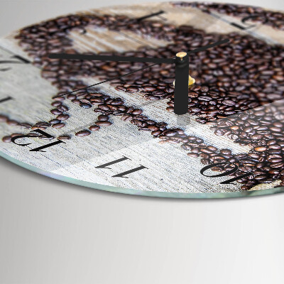 Round wall clock Coffee Beans