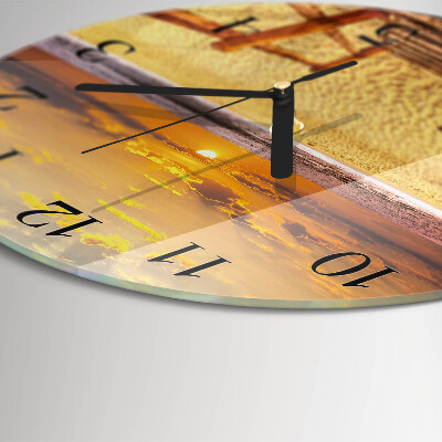 Round wall clock Beach Bridge