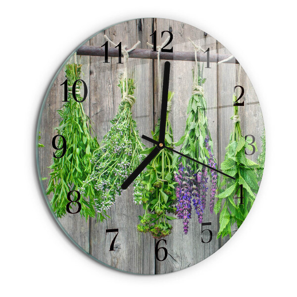 Round wall clock Herbs
