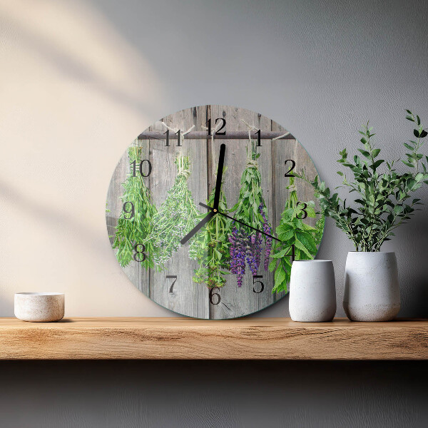 Round wall clock Herbs