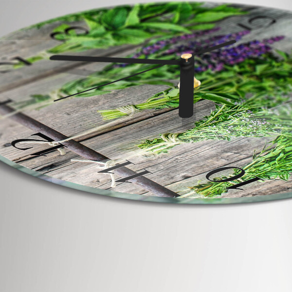 Round wall clock Herbs