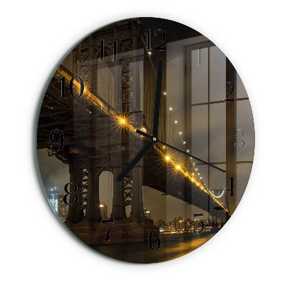 Round wall clock Night of the Bridge