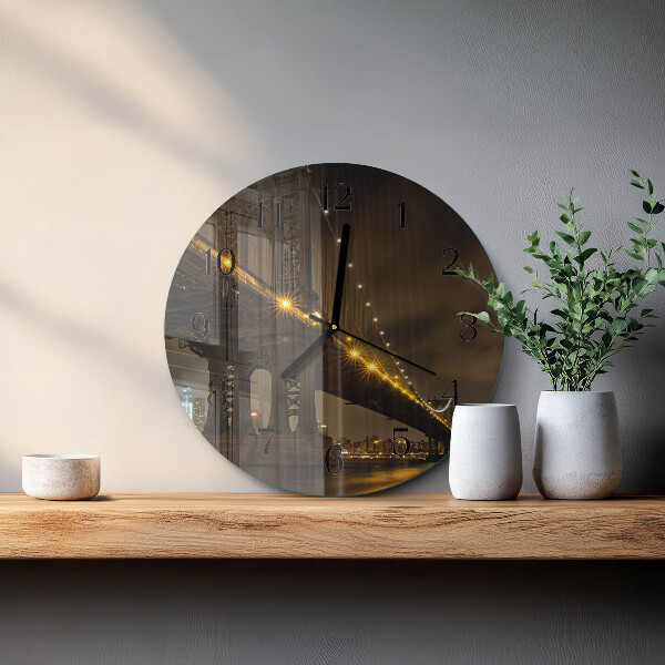 Round wall clock Night of the Bridge