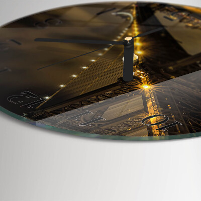 Round wall clock Night of the Bridge