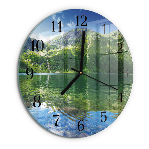 Round wall clock Mountain Lake