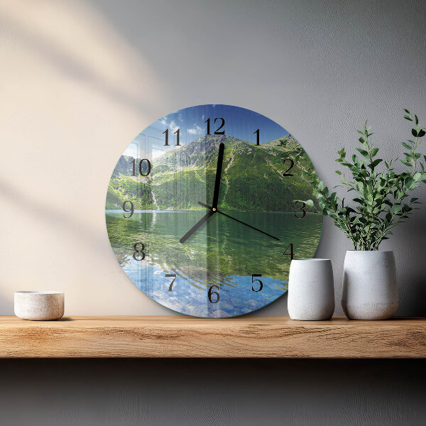 Round wall clock Mountain Lake