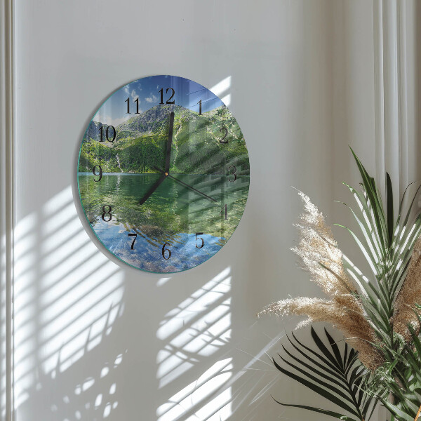 Round wall clock Mountain Lake