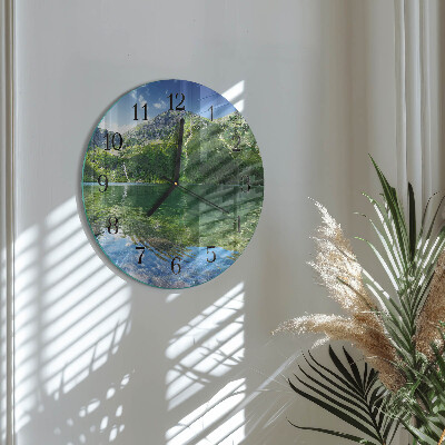 Round wall clock Mountain Lake