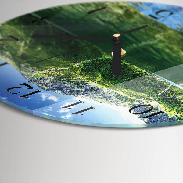Round wall clock Mountain Lake